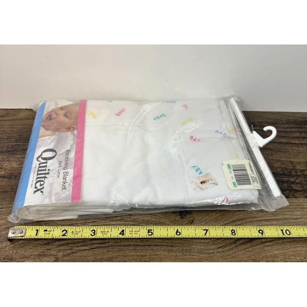 New Vintage Quiltex Baby Quilt Receiving Blanket Crib Nursery Bedding Decor